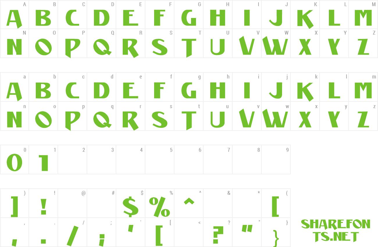 Font Manifest preview
